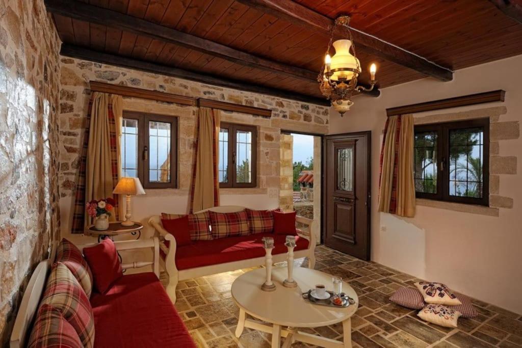 Stone House With Sea View Villa Achlia Exterior photo